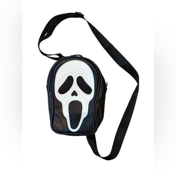 None Handbags - Scream Ghostface Purse Sling Bag Black White Spooky Halloween